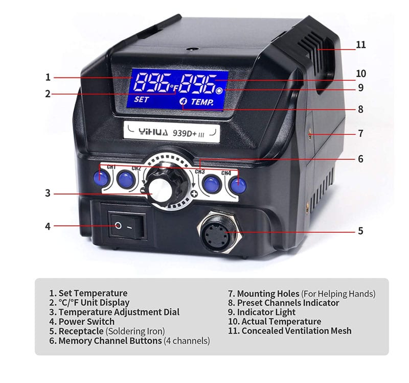 Yihua 939d+ store digital soldering station