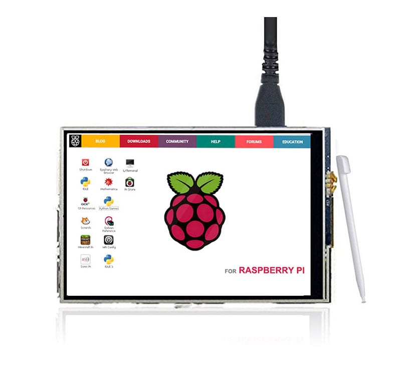 3.5 Inch 480x320 Touch Screen TFT LCD SPI Display Panel for Raspberry Pi A,  B, A+, B+, 2B, 3B, 3B+,4B