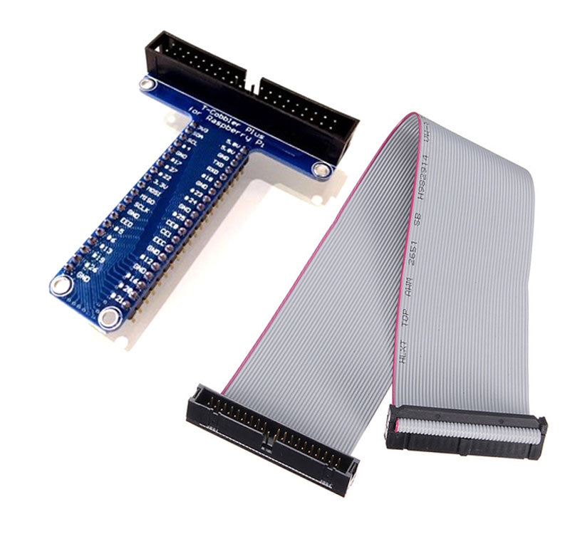 Pi T-Cobbler Breakout Kit for Raspberry Pi with GPIO Cable - Assembled