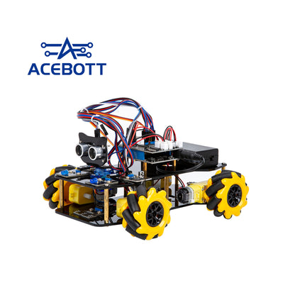 ACEBOTT ESP32 Smart Car Starter Kit with 4WD Mecanum Wheel Off-road Car Muti-Direction | QD001