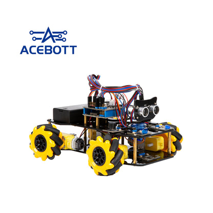 ACEBOTT ESP32 Smart Car Starter Kit with 4WD Mecanum Wheel Off-road Car Muti-Direction | QD001