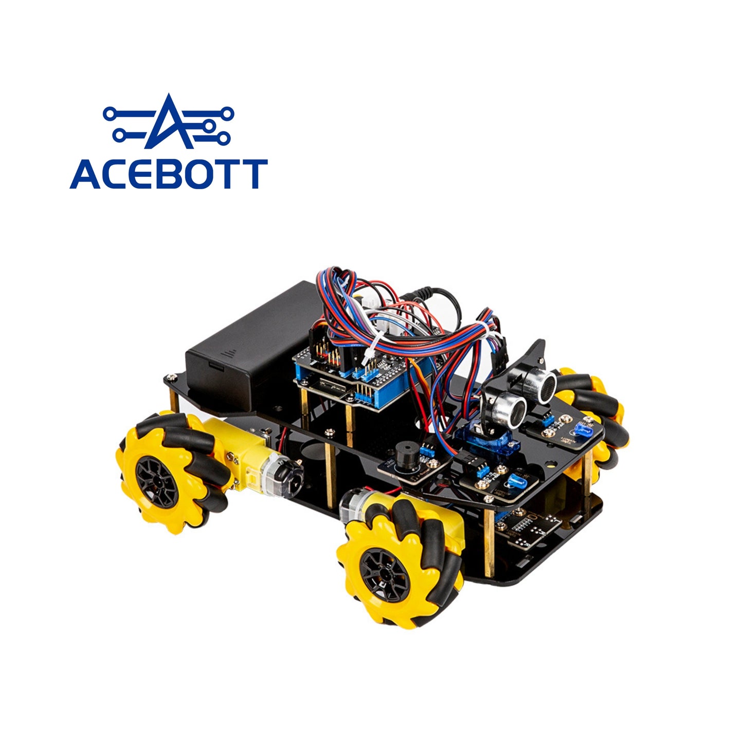 ACEBOTT ESP32 Smart Car Starter Kit with 4WD Mecanum Wheel Off-road Car Muti-Direction | QD001