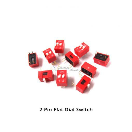 2-Pin Flat Dial Switch – Pack of 10