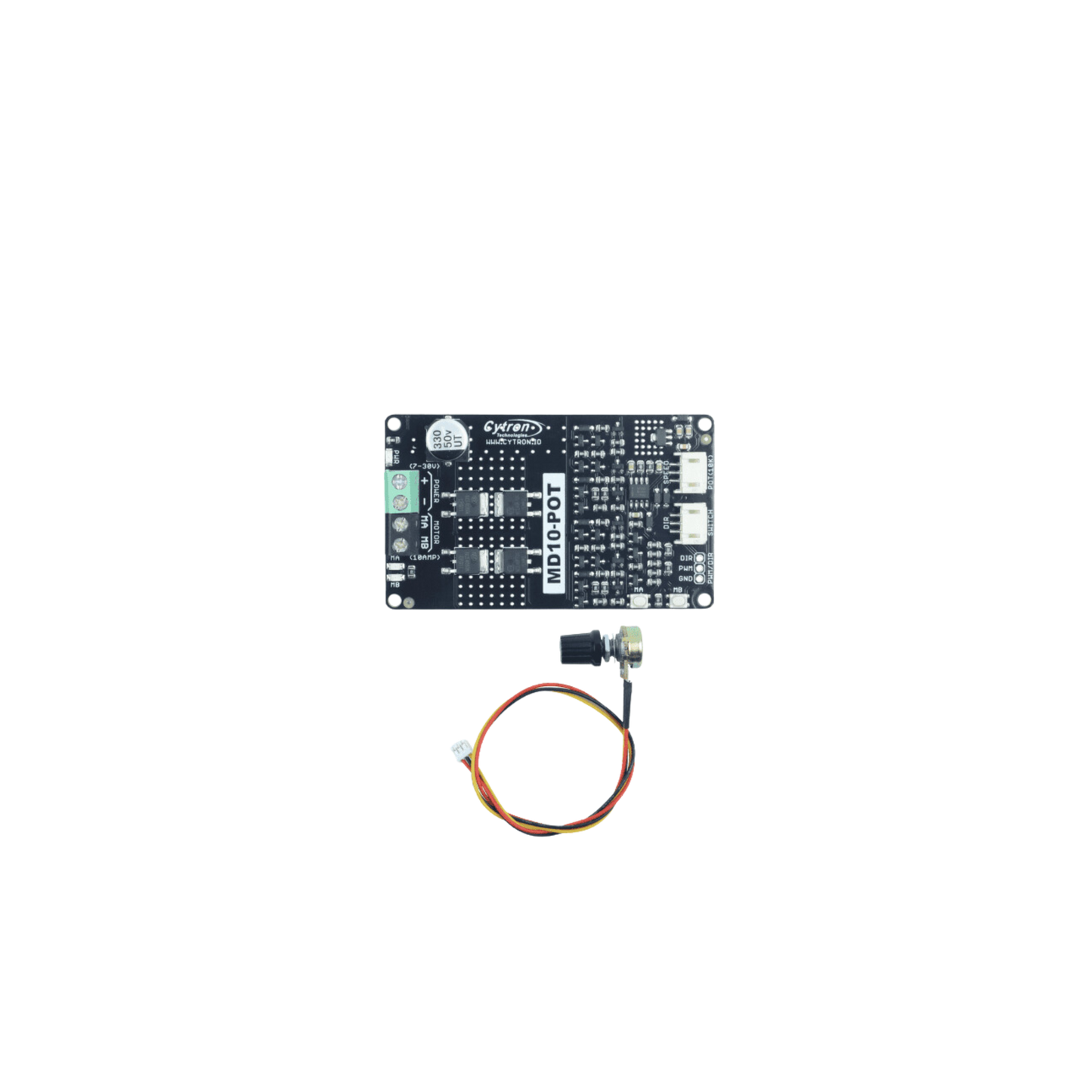 Cytron 10 Amp 7V-30V Potentiometer & Switch Control DC Motor Driver