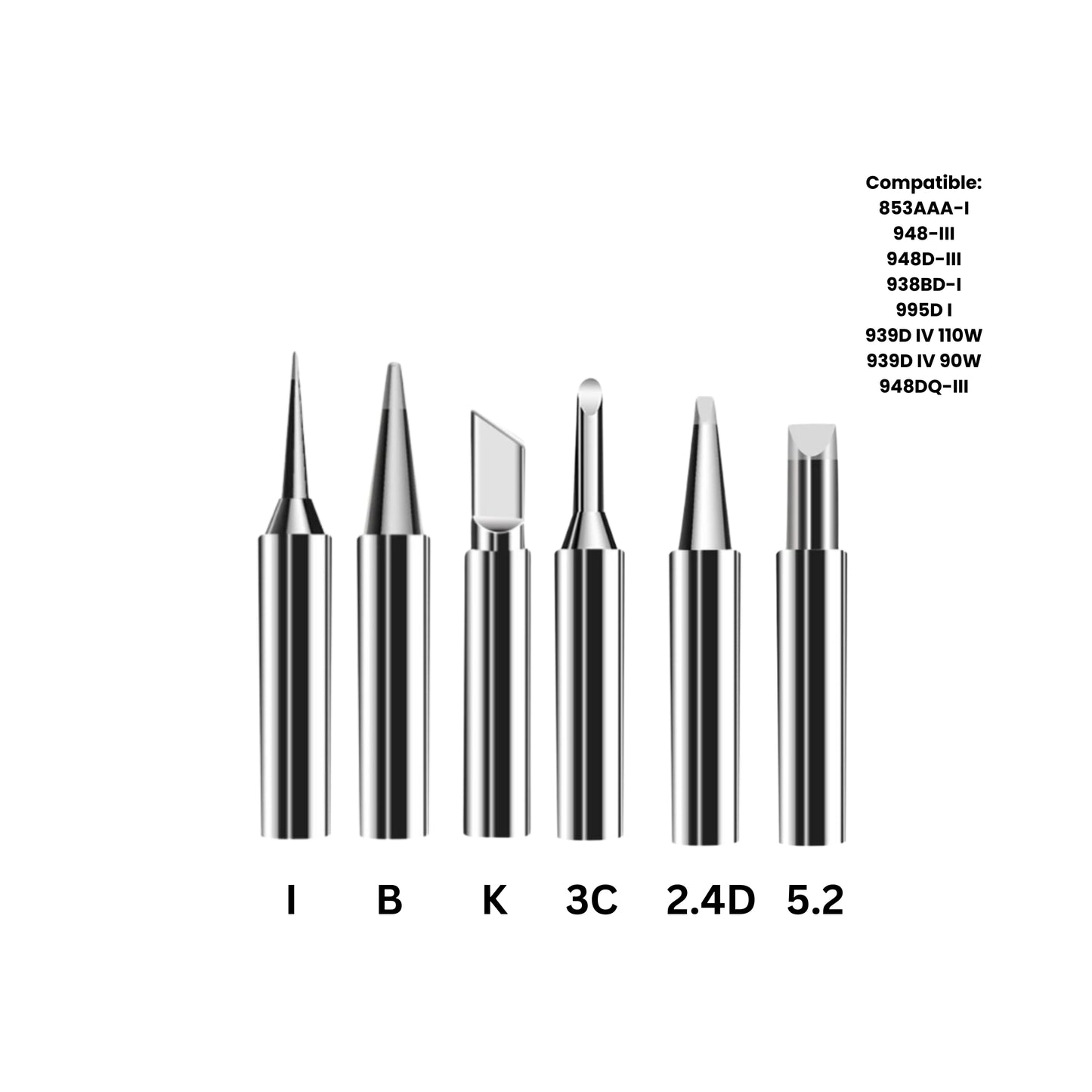 Yihua 902 Soldering Iron Tip 902-K 902-I 902-B 902-3C 902-2.4D 902-5.2 Soldering Iron Handle