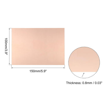 Dual Side Copper Clad Laminate for PCB 150x100x0.8mm 18μm+18μ and 160x100x0.8mm 35μm+35μm