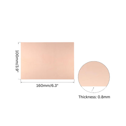 Dual Side Copper Clad Laminate for PCB 150x100x0.8mm 18μm+18μ and 160x100x0.8mm 35μm+35μm