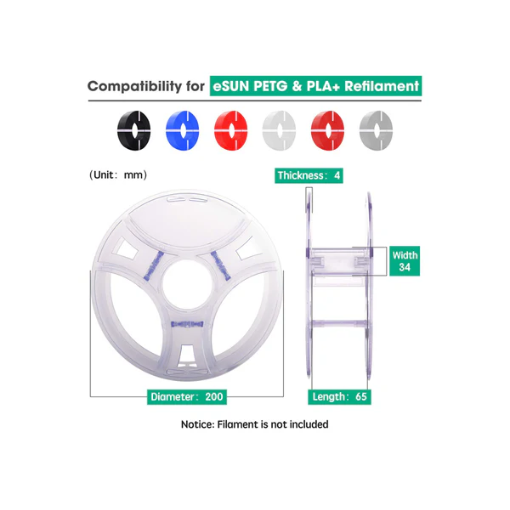 eSUN Reuseable Spool Espool for 1kg Refilament of Esun PLA+ and PETG Filament for 3D Printer