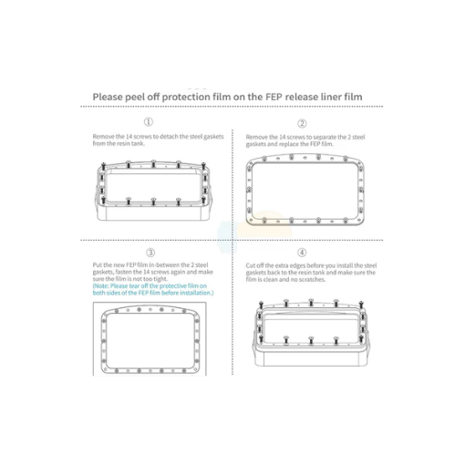 Elegoo FEP Film for Mars 4 3D Printer 95% UV light transmittance 206*146mm 5PCs for 3D Printer