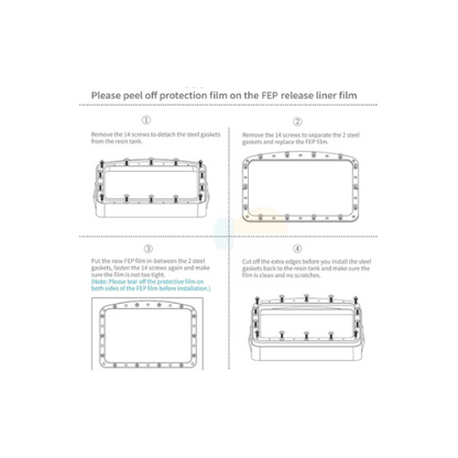 Elegoo FEP Film for Mars 4 3D Printer 95% UV light transmittance 206*146mm 5PCs for 3D Printer