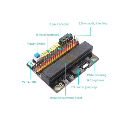 Robotbit IOBIT V2.0  Micro:bit Expansion Board Horizontal Adapter Board for Microbit