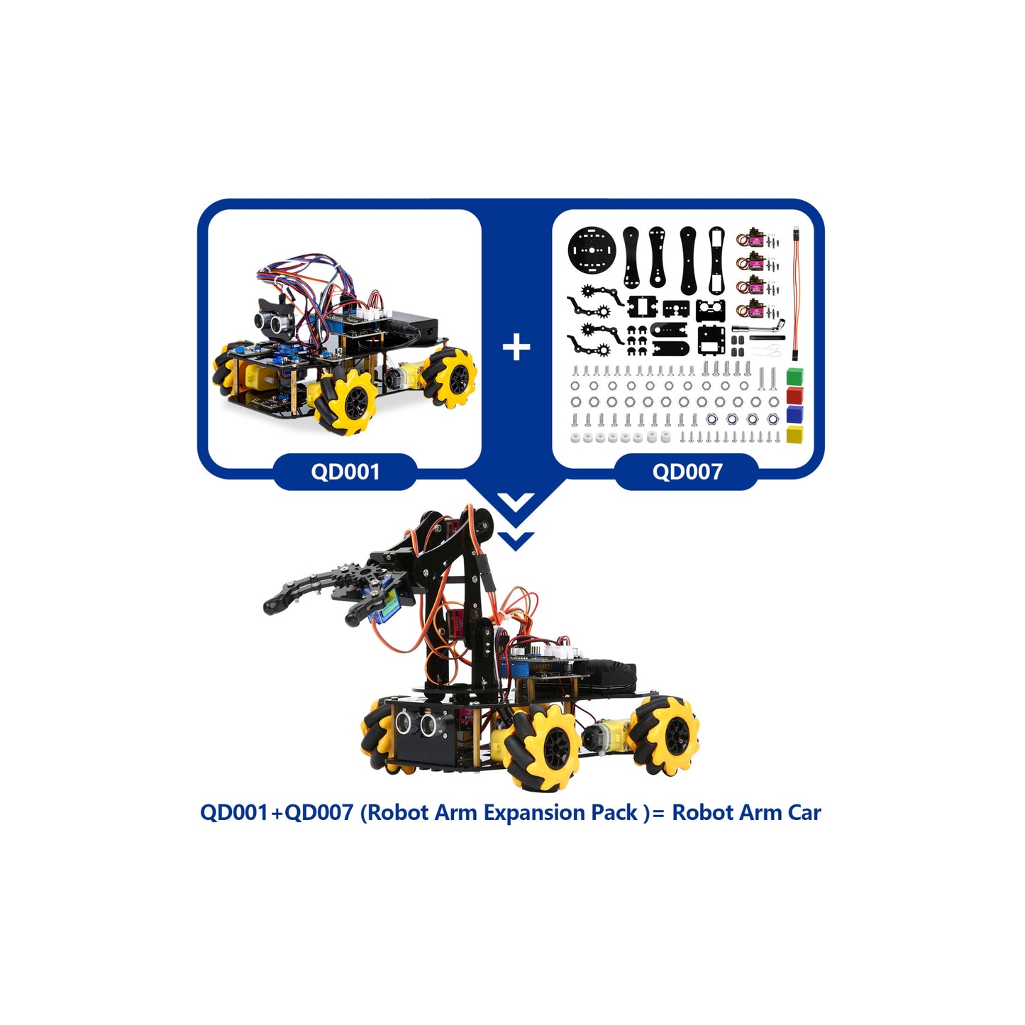 ACEBOTT QD007 ESP32 5-DOF Robot Arm Kit Expansion Pack for QD001