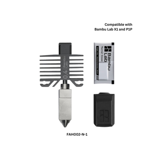 Bambu Lab 0.4mm Hotend with Stainless Steel nozzle for X1 series and P1P 3D Printer