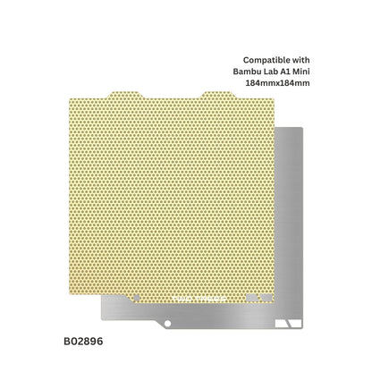 PEI Honeycomb Build Plate for Bambu Lab A1 Mini 3D Printer 184x184mm