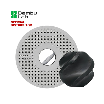 Bambu Lab 3D Printer TPU 95A HF Black Filament 1.75mm 1KG