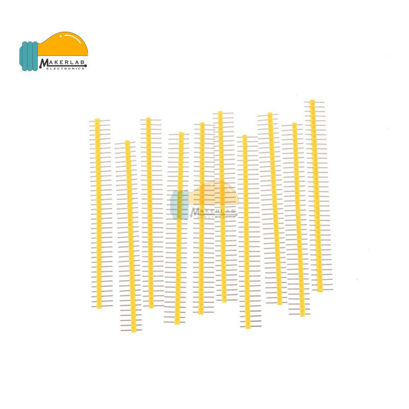 1x40Pin Breakable Male Header Pin Straight - 10Pcs Yellow