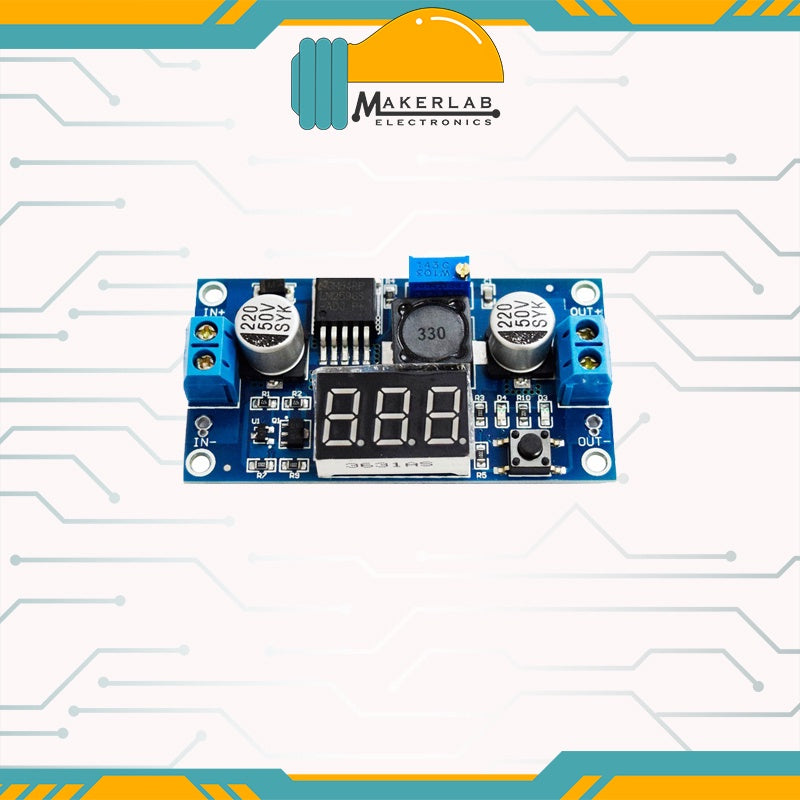 LM2596 DC-DC Buck Converter with 7 Segment Display