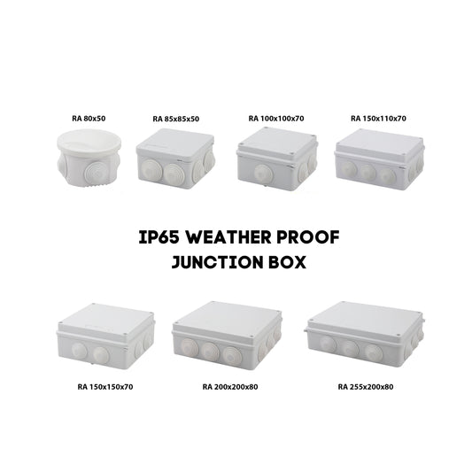 CCTV Outdoor Junction Box IP65 IP55 IP44 Weather Water Proof Enclosure with Rubber Gasket & Screws  RA Series