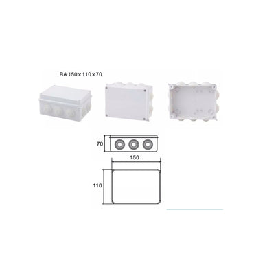 CCTV Outdoor Junction Box IP65 IP55 IP44 Weather Water Proof Enclosure with Rubber Gasket & Screws  RA Series