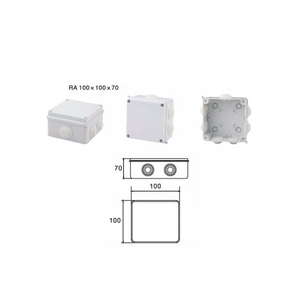 CCTV Outdoor Junction Box IP65 IP55 IP44 Weather Water Proof Enclosure with Rubber Gasket & Screws  RA Series