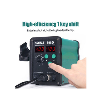 Yihua 898D 8786D-I 882D USB Digital LCD Display SMD 2 in 1 Hot Air Rework and Soldering Iron Station Welding Tool 868D