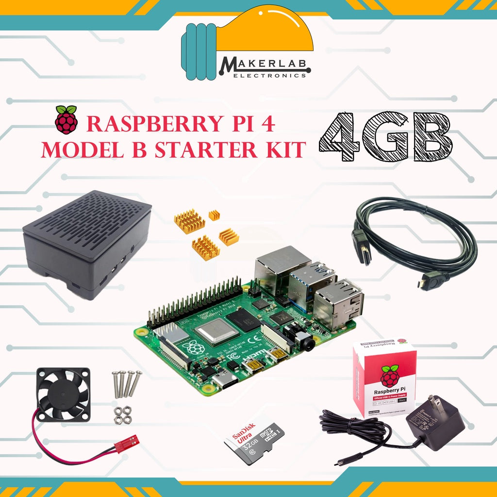 Raspberry Pi 4 Model B Starter Kit 4GB RAM OKdo Kit (NOT compatible with pisowifi OS)