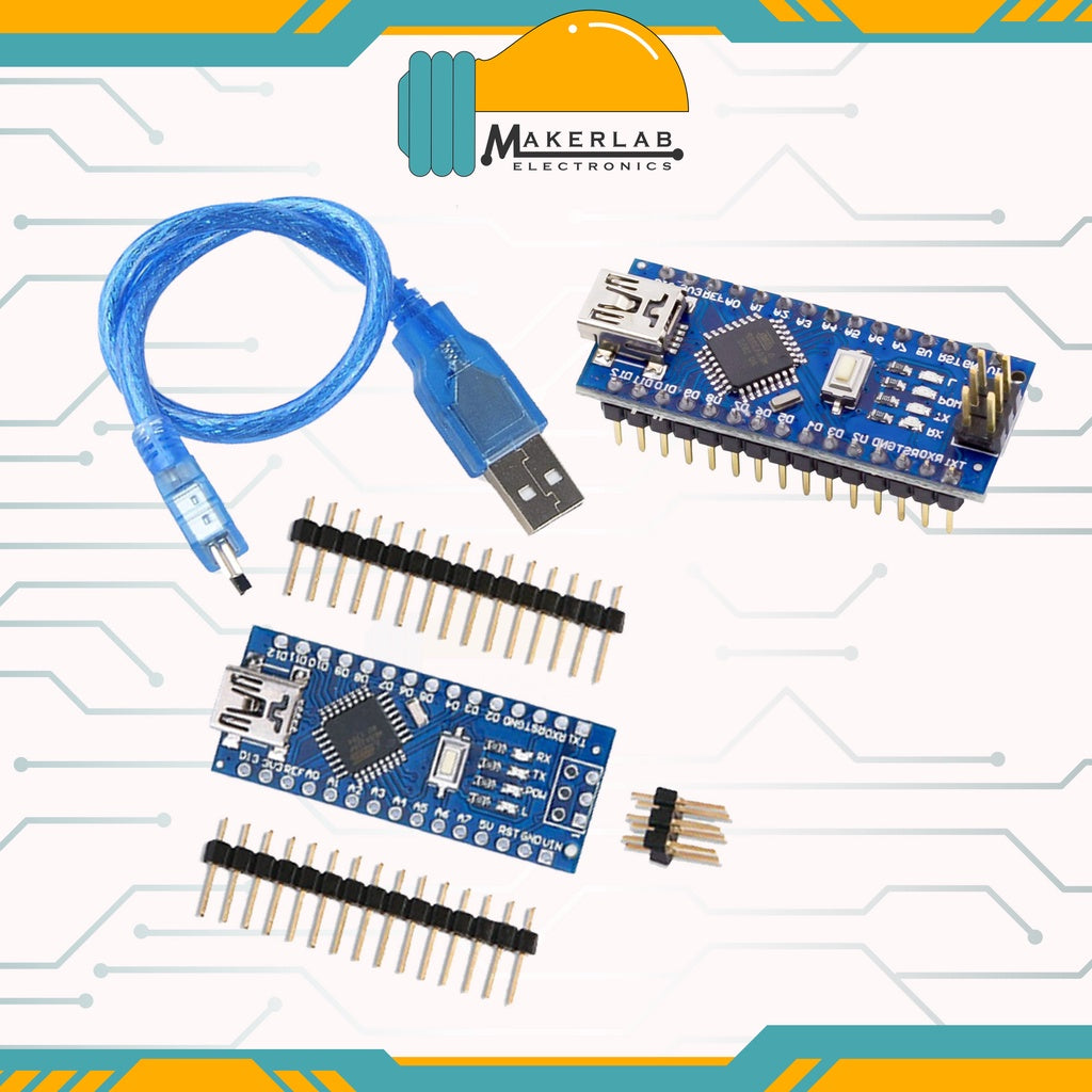 Nano ATmega328P CH340G Unsoldered based on Arduino® with cable