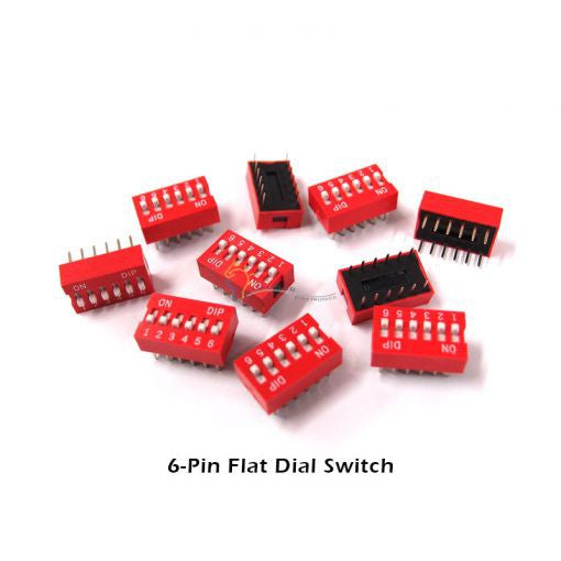 Flat Dial Switch 6 Pin– Pack of 10