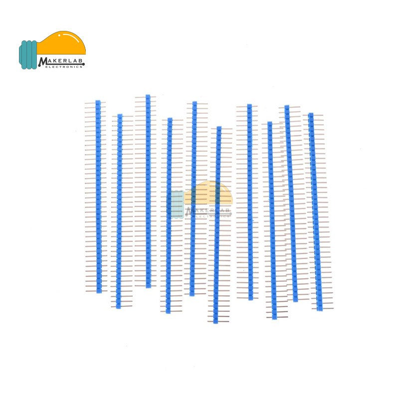 1x40Pin Breakable Male Header Pin Straight - 10Pcs Blue