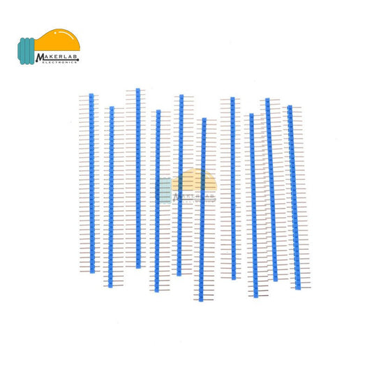 1x40Pin Breakable Male Header Pin Straight - 10Pcs Blue