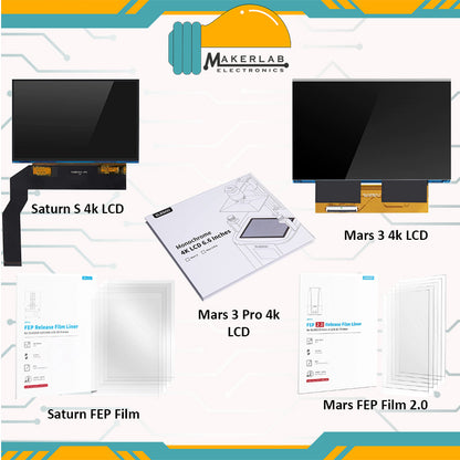 Elegoo 4k LCD Saturn  S | Mars 3 | Mars 3 Pro with Temper | Jupiter PFA FEP Film | FEP Film