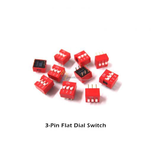 3-Pin Flat Dial Switch – Pack of 10