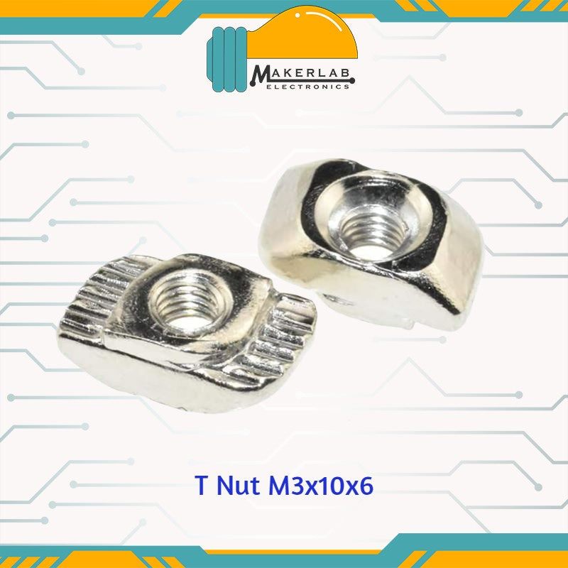 T Nut M4x10x6  - Set of 10