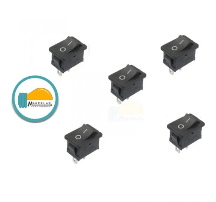 SPST KCD11 Miniature Rocker Switch 2 Pin - 5Pcs