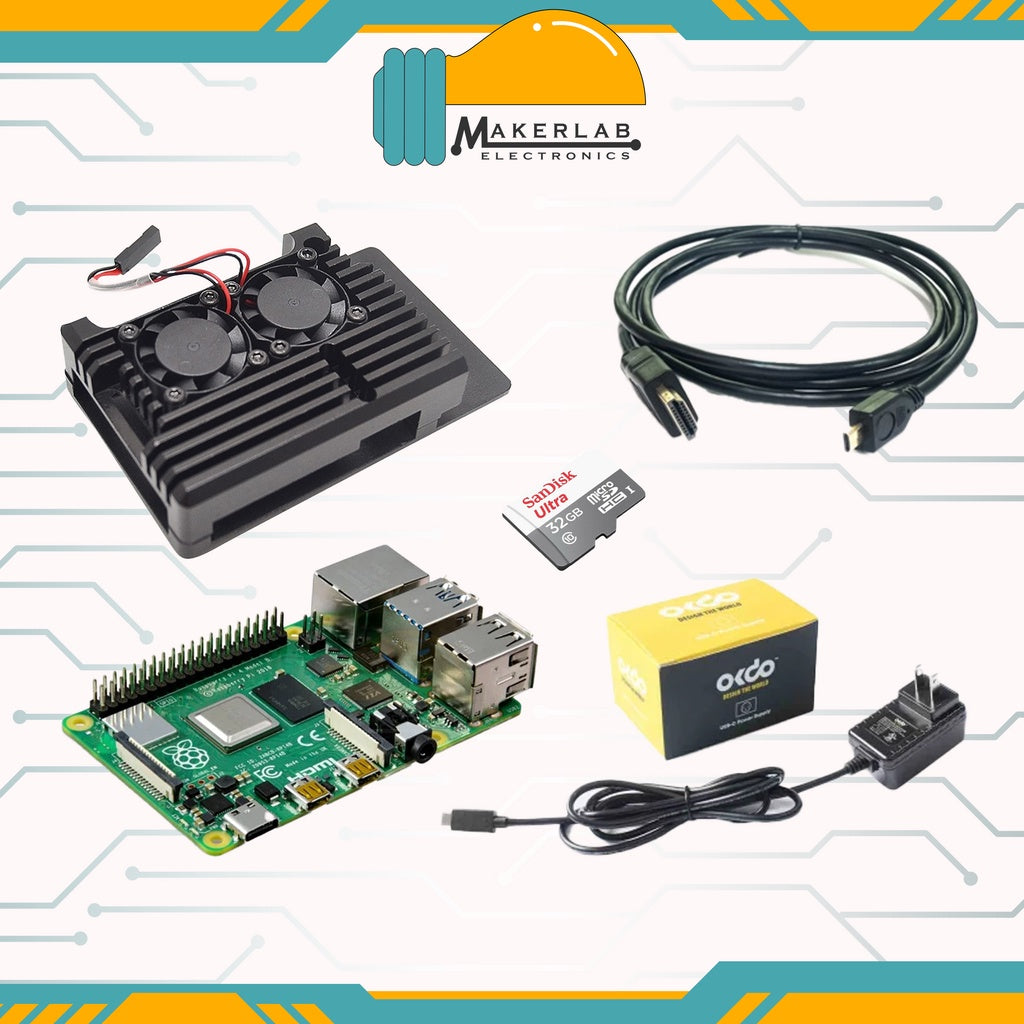 Raspberry Pi 4 Model B 8GB RAM Starter Kit OKdo Kit (NOT compatible with piso wifi OS)