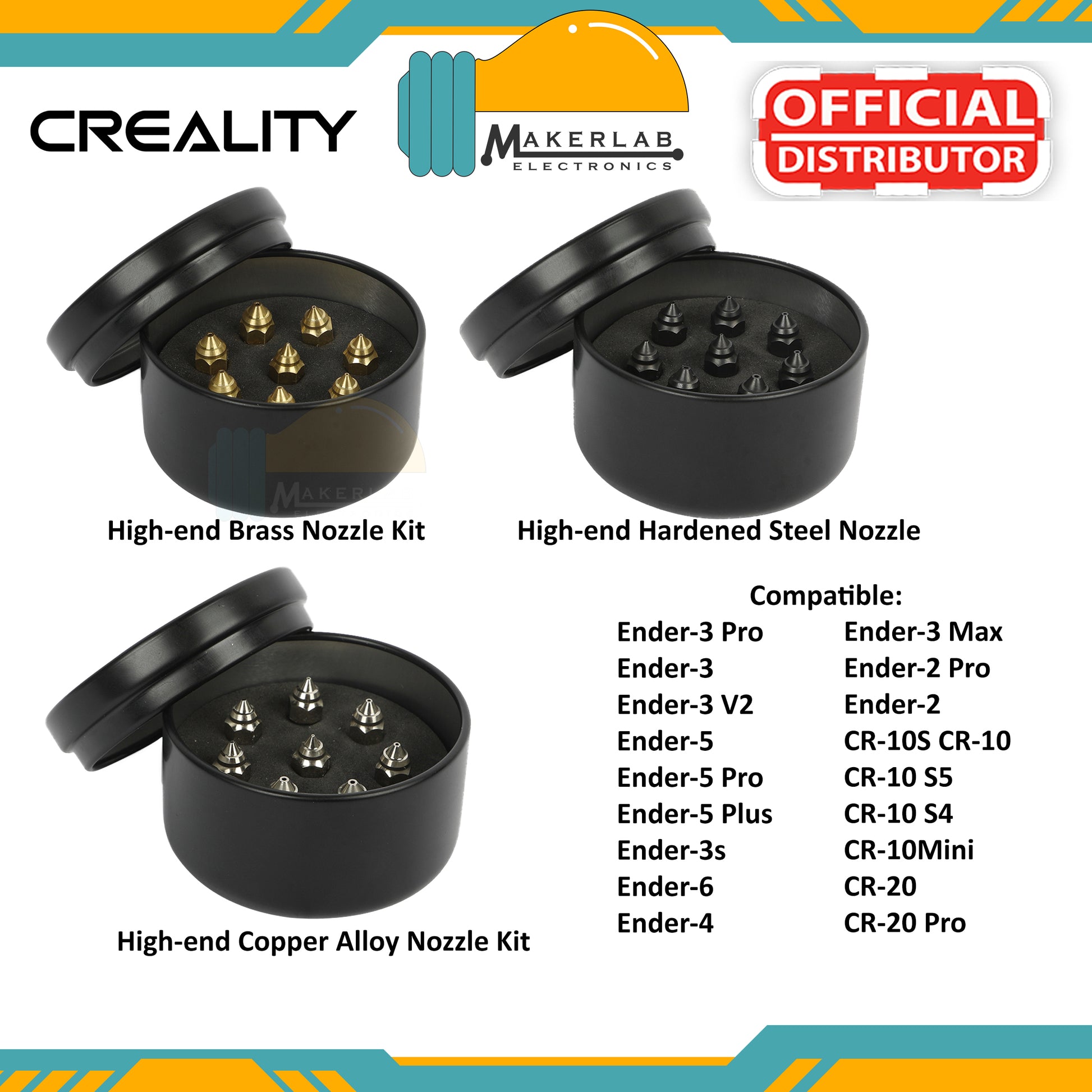 High-end Hardened Steel Nozzle Kit - Creality Store