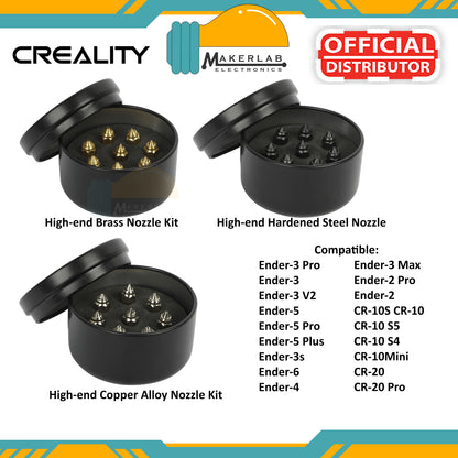 Creality High-end Brass Nozzle | Hardened Steel Nozzle | Copper Alloy Nozzle High Quality for 3D Printer