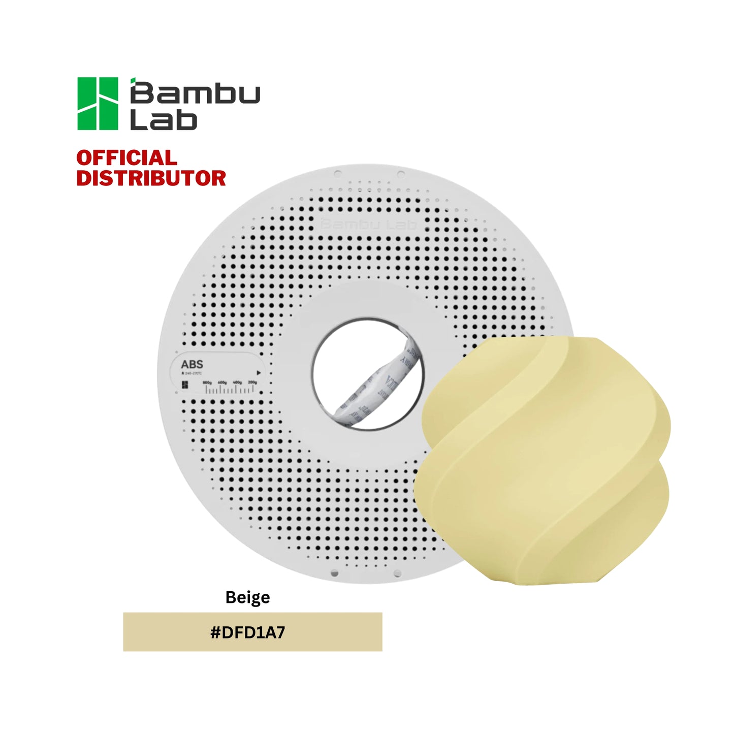 Bambu Lab ABS 3D Printer Filament 1.75mm 1KG