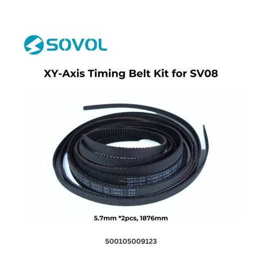 Sovol XY-Axis Timing Belt Kit for SV08 3D Printer - Gates Synchronous Belt, 5.7mm 2pcs, 1876mm