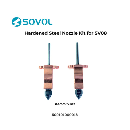 Sovol Hardened Steel Nozzle Kit 2pcs 0.4mm for SV08 3D Printer