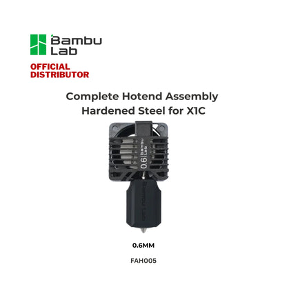 Bambu Lab Complete Hotend Assembly 0.6mm Hardended Steel for X1C 3D Printer