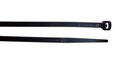 RS PRO Cable Tie, 150mm x 3.6 mm, Black Nylon, Pk-100 Bag of 100 | 233-465