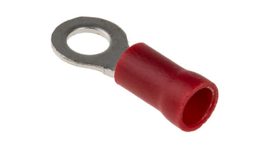 RS PRO Insulated Ring Terminal, M4 Stud Size, 0.5mmÂ² to 1.5mmÂ² Wire Size, Red