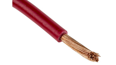 RS PRO Red 4 mmÂ² Hook Up Wire, 12 AWG, 52/0.3 mm, 100m, PVC Insulation