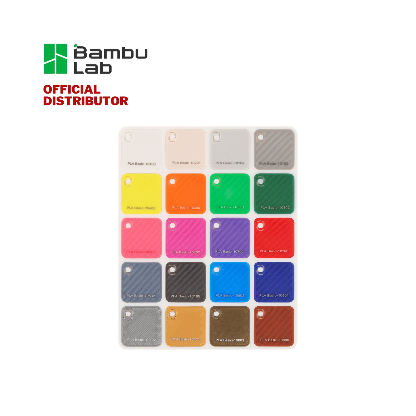 Bambu Lab 3D Printer Filaments Swatches