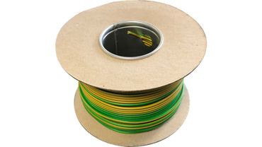 RS PRO Green/Yellow 25 mmÂ² Hook Up Wire, 7/2.14 mm, 1 Reel of 100m | 185-3968