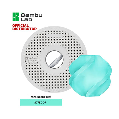 Bambu Lab PETG Translucent 3D Printer Filament 1.75mm 1KG