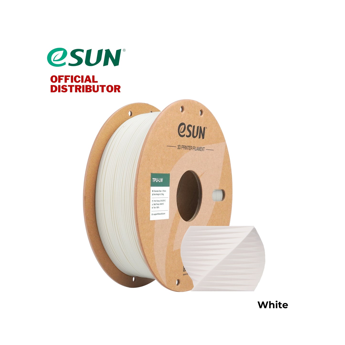 eSUN TPU LW Light Weight 3D Printer Filament 0.75KG