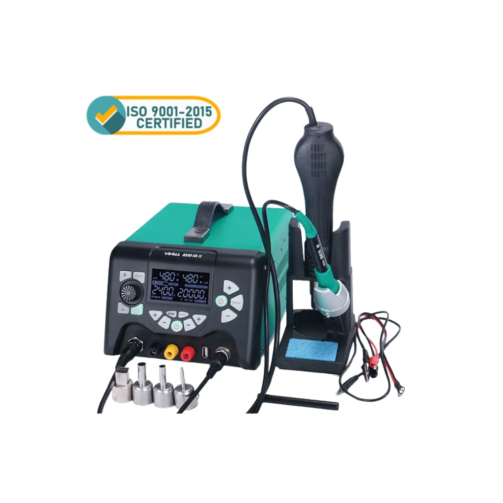 Yihua 853D 5A-II 3 in 1 Soldering Rework Station with Hot Air Heat Gun and Soldering Iron
