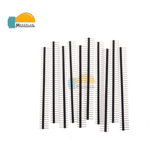 1x40Pin Breakable Male Header Pin Straight - 10Pcs Black